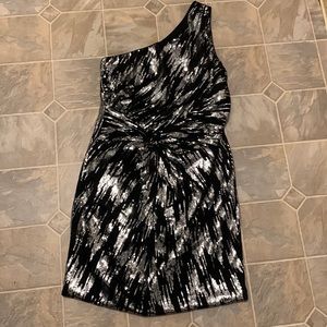 Sequin one shoulder dress